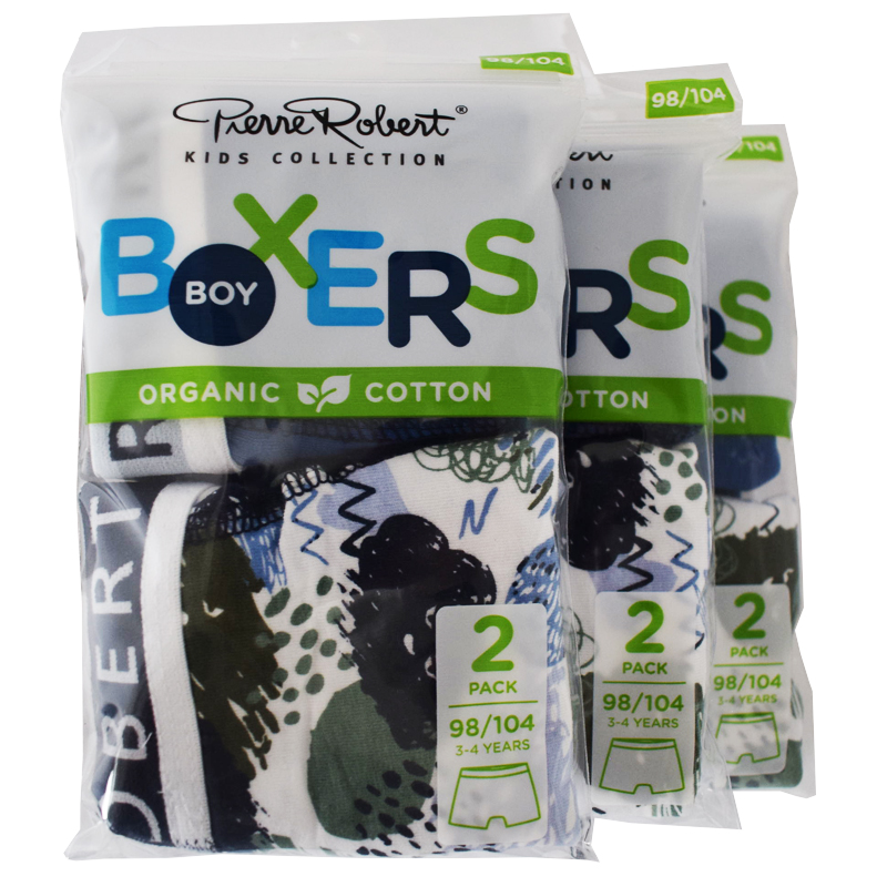 Kalsonger Boxers Barn 98-104 Khaki & blå 6-pack - 46% rabatt
