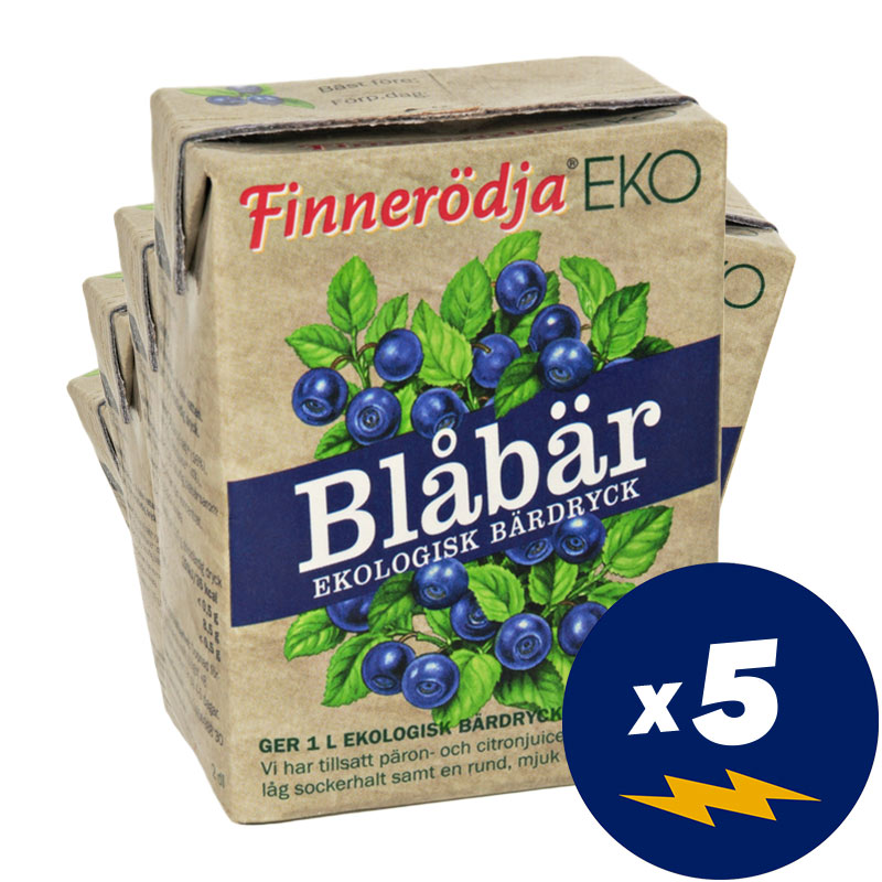 Eko Bärdryck Blåbär 5-pack - 50% rabatt