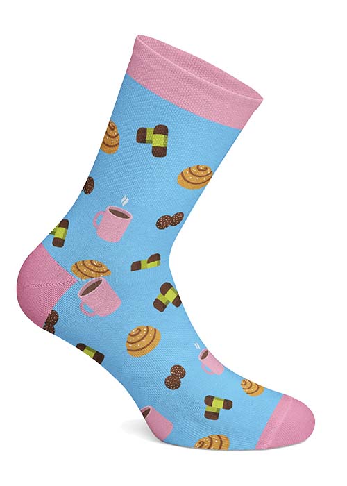 Swedish Fika Socks Fika-motiv