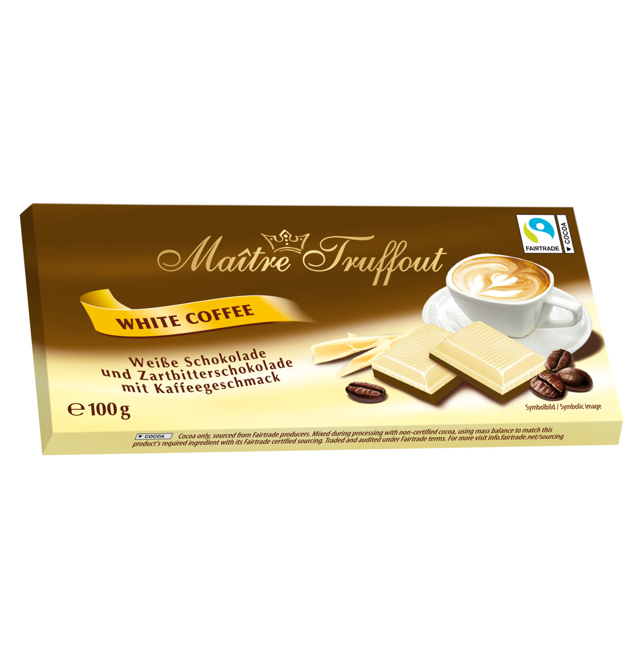 Maitre Truffout White Coffee chocolate 100g