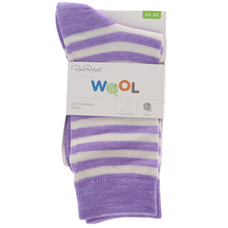 Ullstrumpor Lila Randiga Stl 33-36 - 45% rabatt