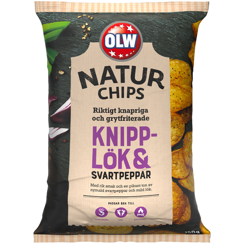Naturchips Knipplök & Svartpeppar - 25% rabatt