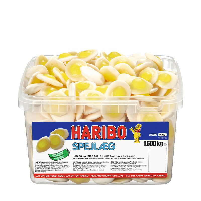 Hel Låda Godis "Stekta Ägg" 1.6kg - 51% rabatt