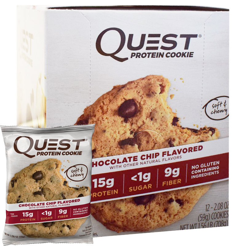Hel Låda Proteinkakor "Chocolate Chip" 12 x 59g - 50% rabatt