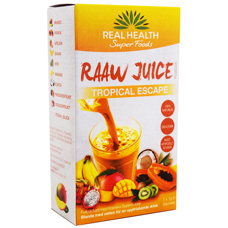 Råjuice "Tropical Escape" 7 x 7g - 75% rabatt