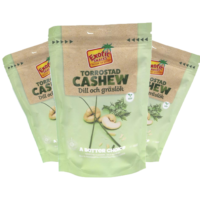 Torrostade Cashew Dill & Gräslök 3-pack - 40% rabatt