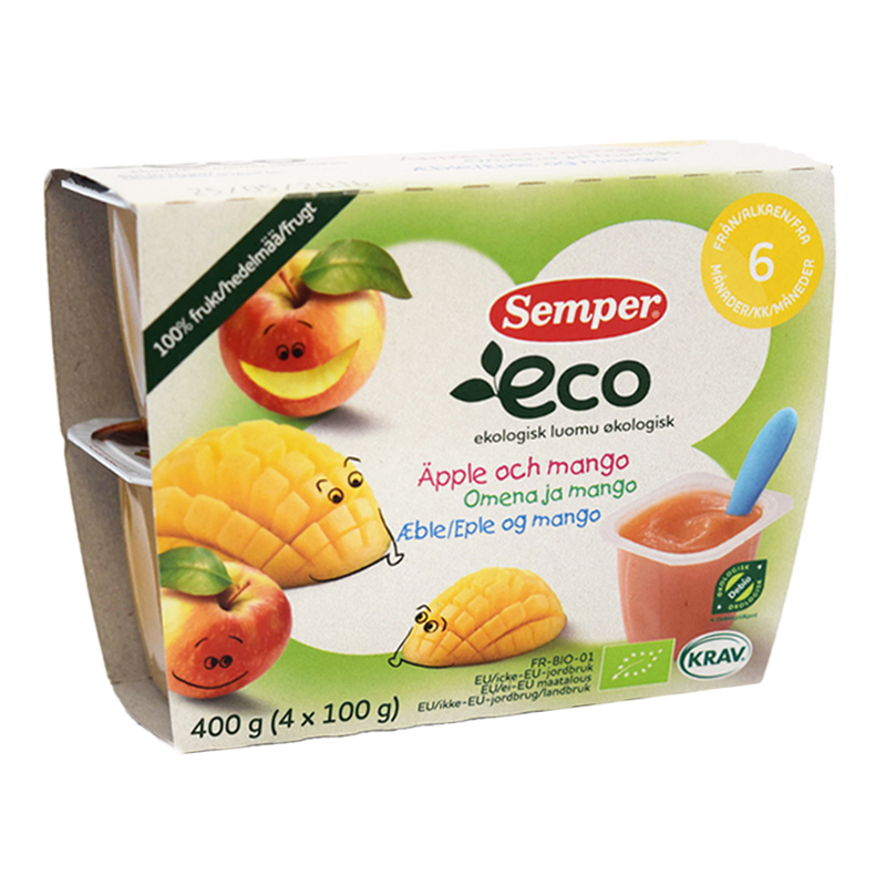 Puré Mango & Äpple 4-Pack - 78% rabatt