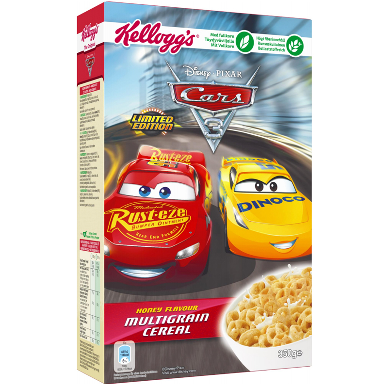 Frukostflingor "Cars, Limited Edition" 350g - 64% rabatt