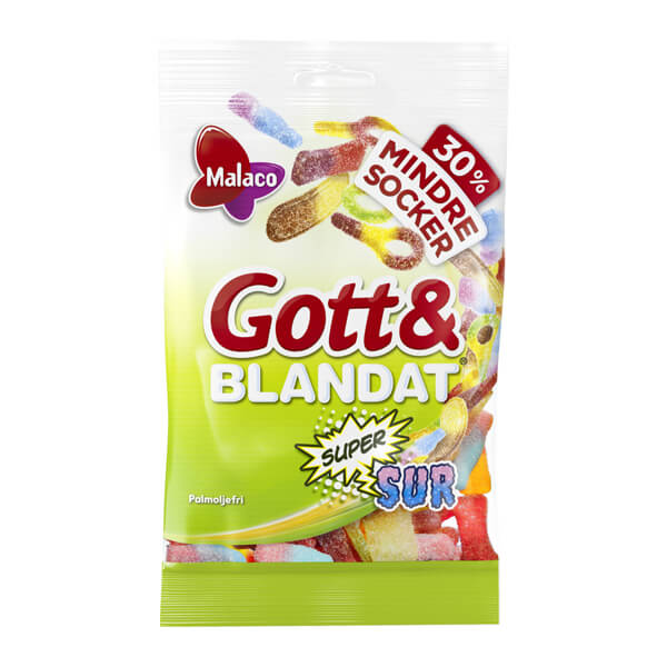 Gott o Blandat Supersur.mindre socker 90