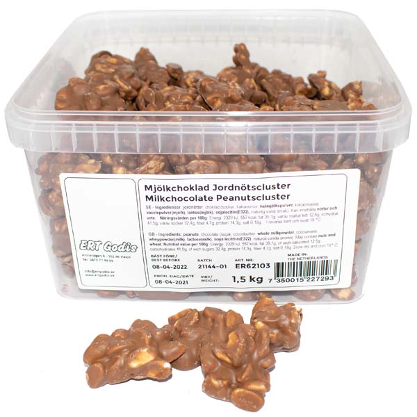 Mjölkchoklad Jordnötscluster-1,5 kg