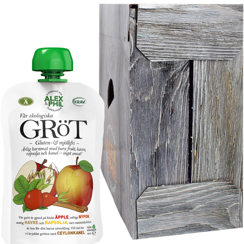 Eko Hel Låda Barnmat Gröt Äpple & Ceylonkanel 5 x 100g - 42% rabatt