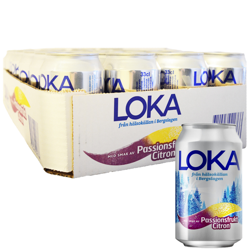 Hel Platta Loka Passionsfrukt & Citron 24 x 33cl - 40% rabatt