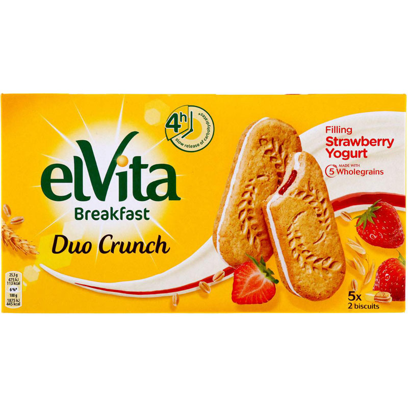 Kex "Duo Crunch Strawberry" 253g - 55% rabatt