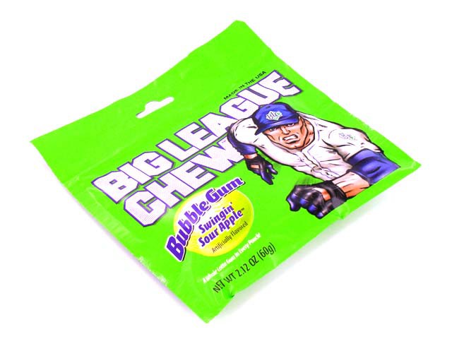 Big League Chew Bubble Gum Sour Apple 60g
