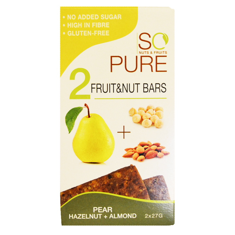 Fruktbars "Pear, Hazelnut & Almond" 2 x 27g - 86% rabatt