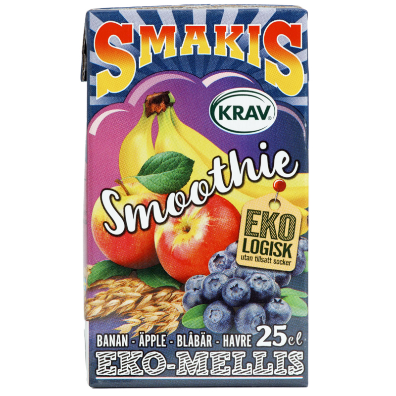 Eko Smoothie Banan Äpple Blåbär & Havre 25cl - 27% rabatt