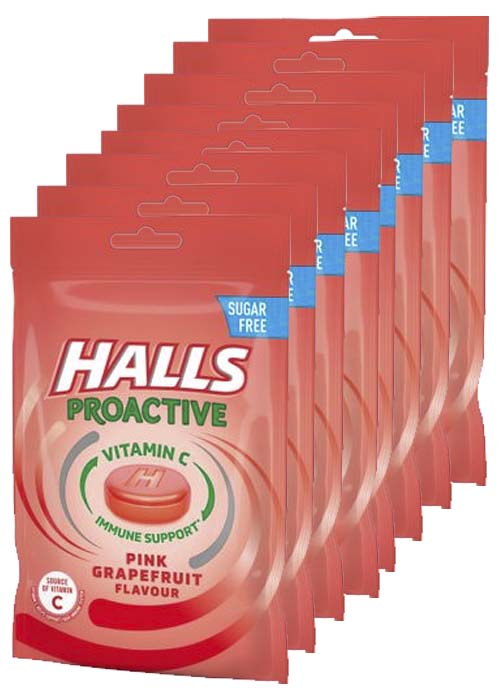 Halls Proactive Pink Grape 65g x 8 st