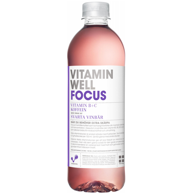 Dryck "Focus" Svarta Vinbär 500ml - 37% rabatt