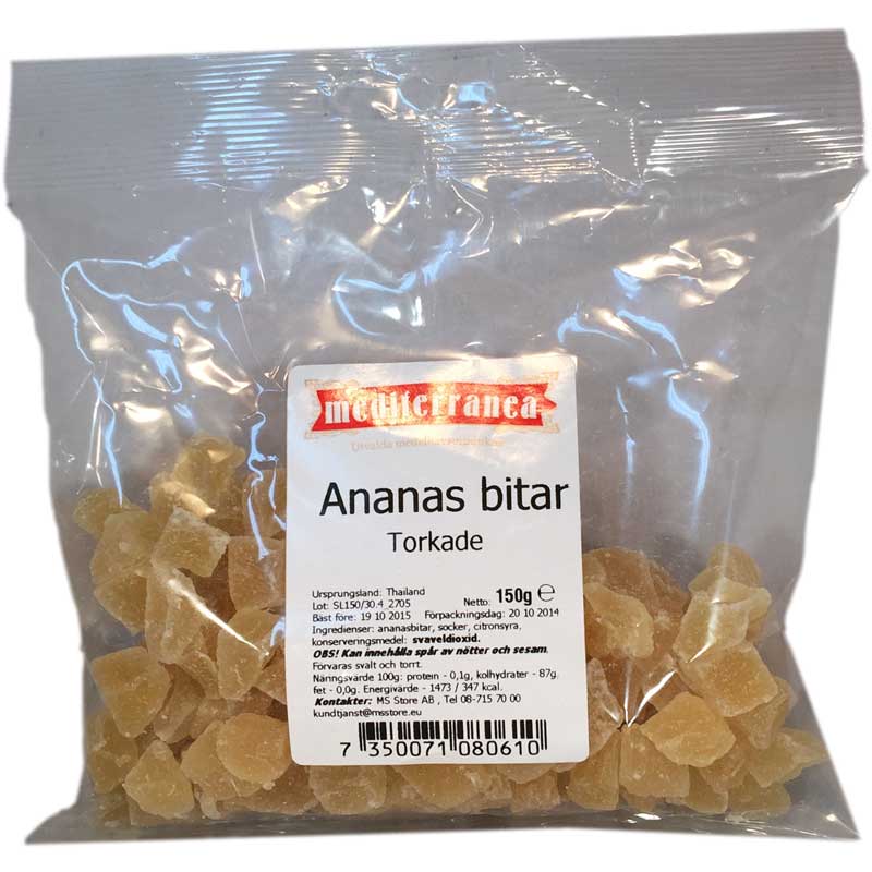 Ananasbitar torkade - 67% rabatt