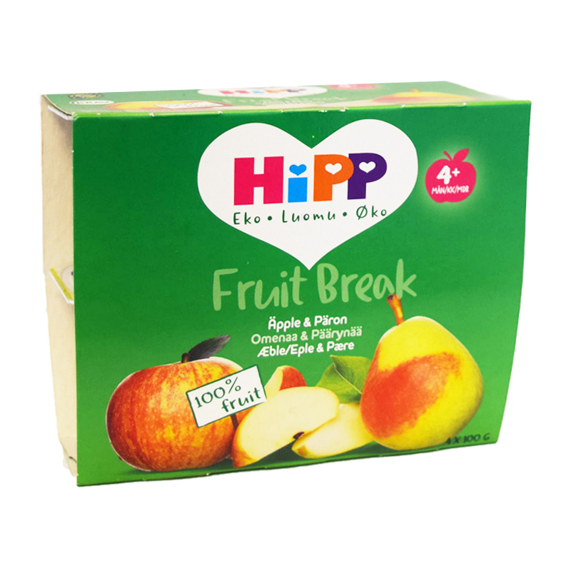 Fruktpuré Äpple & Päron 4 x 100g - 58% rabatt
