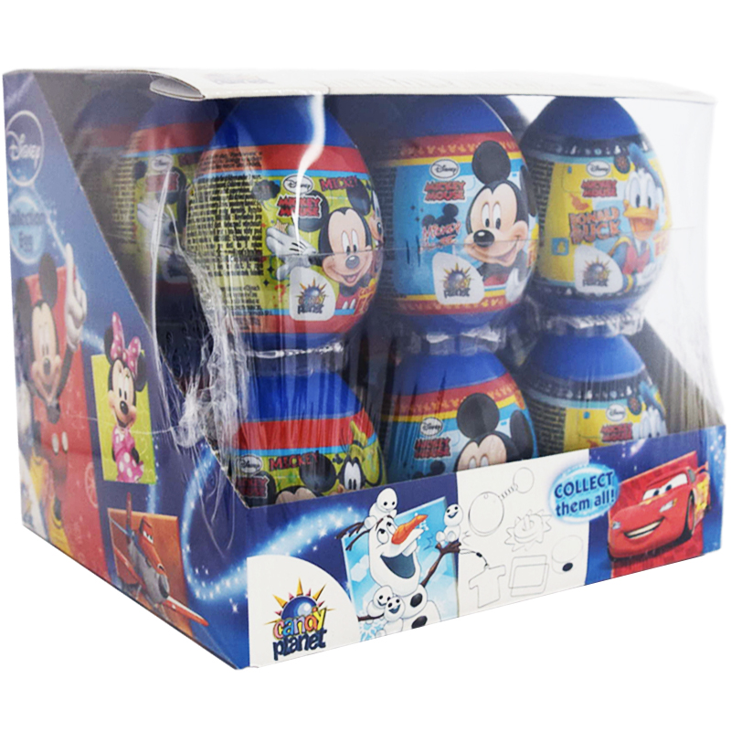 Hel Låda Överraskningsägg "Mickey Mouse" 18 x 5,5g - 48% rabatt