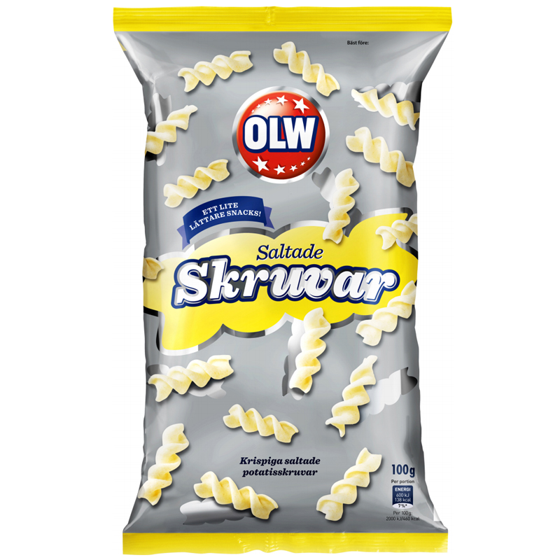 Saltade Skruvar 100g - 25% rabatt