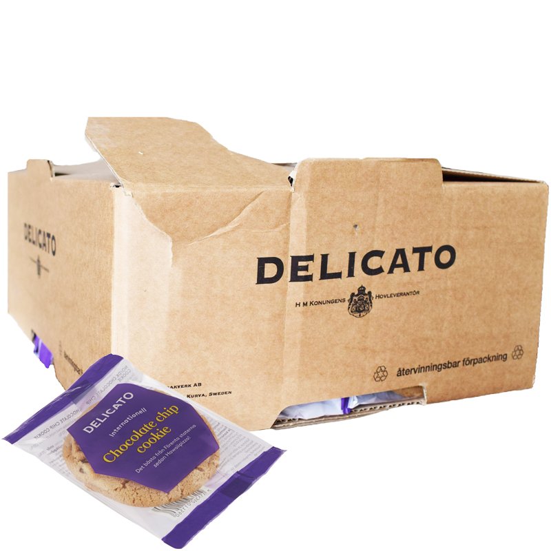 Hel Låda Kakor "Chocolate Chip Cookie" 50 x 55g - 43% rabatt
