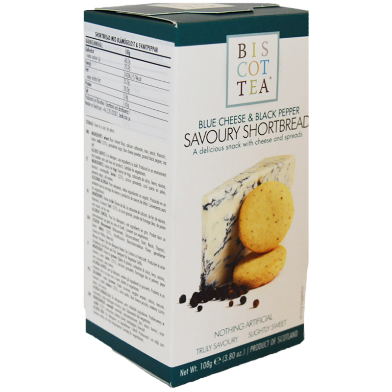 Brödkakor "Shortbread Blue Cheese & Black Pepper" 108g - 70% rabatt