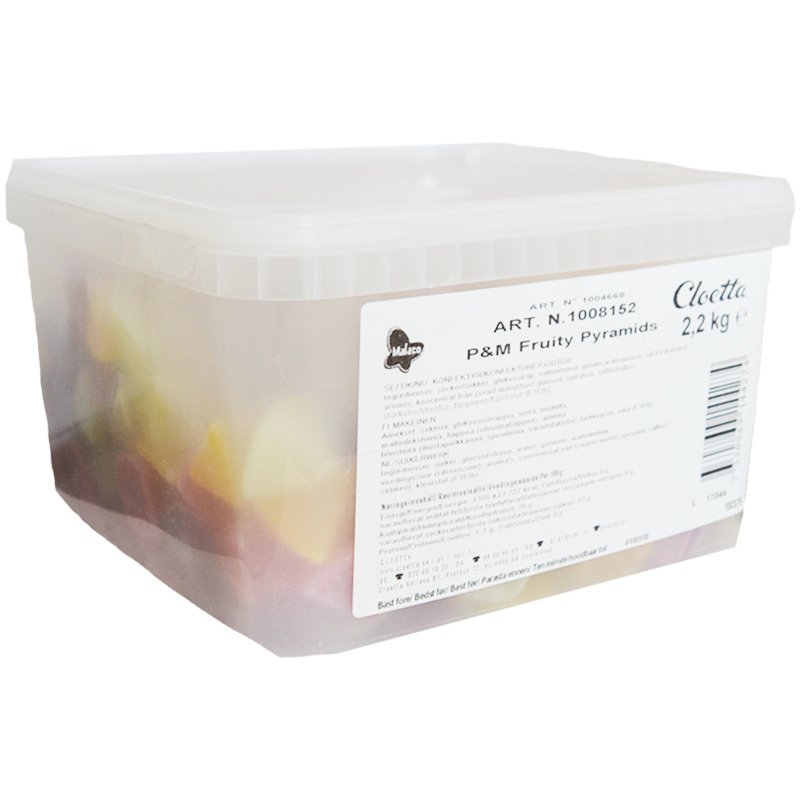 Hel Låda Godis "Fruity Pyramids" 2,2kg - 35% rabatt