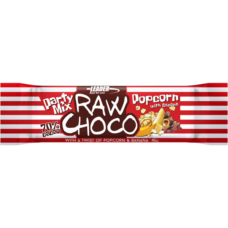 Råchokladbar "Popcorn & Banana" 45g - 83% rabatt