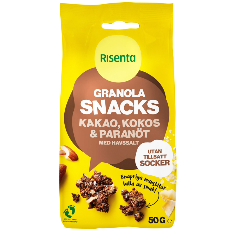 Snacks Granola Kakao, Kokos & Paranöt 50g - 32% rabatt