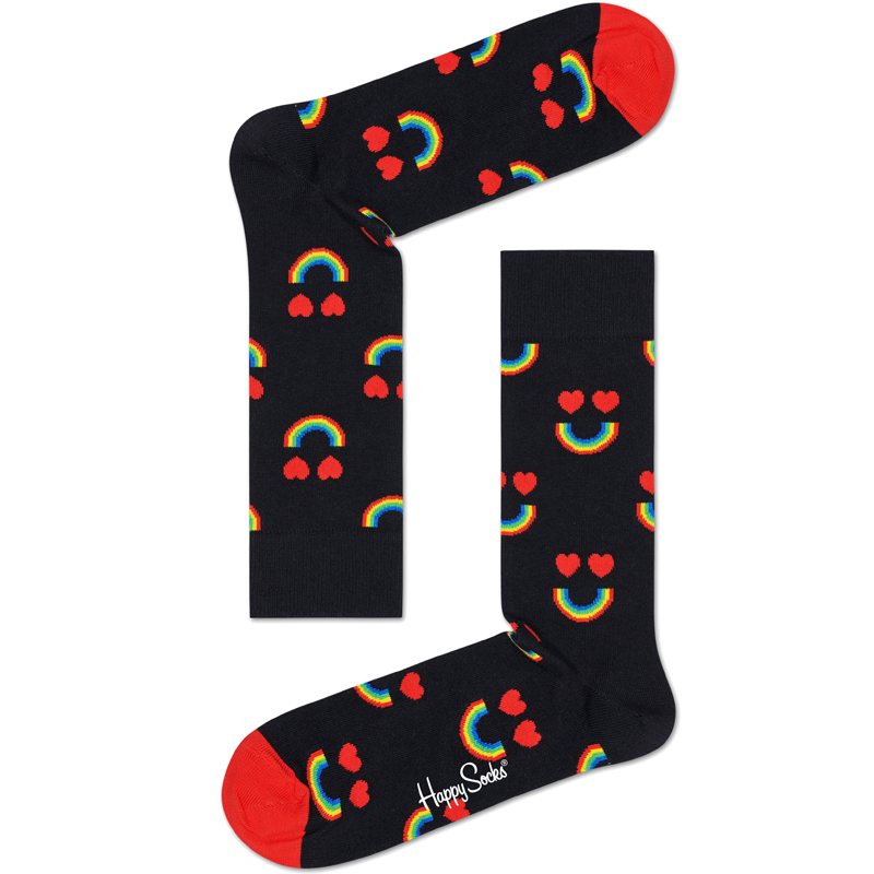 Happy Rainbow Sock Svart Stl 41-46 - 40% rabatt