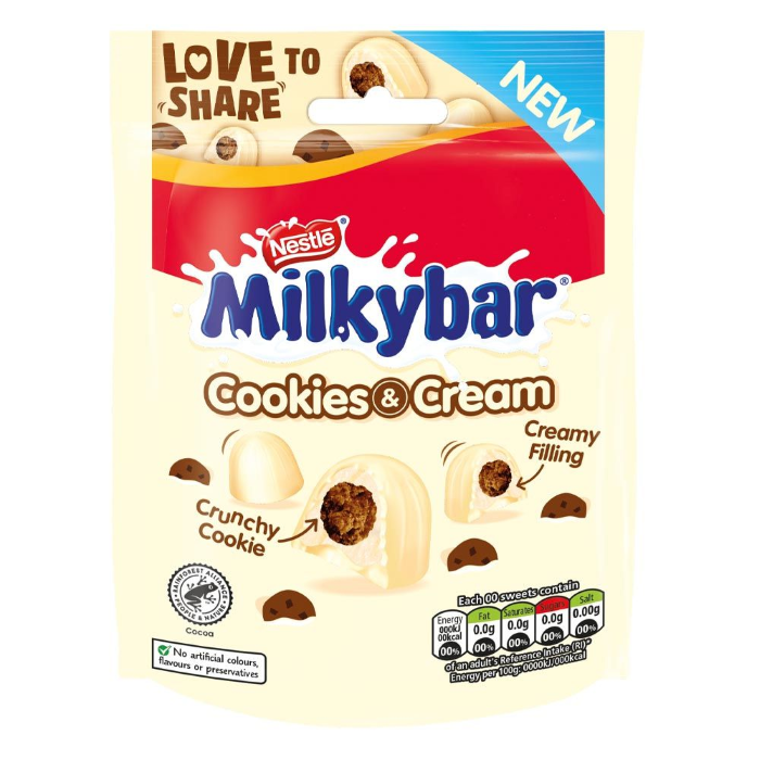 Nestle Milkybar Cookie & Cream Bites 90g