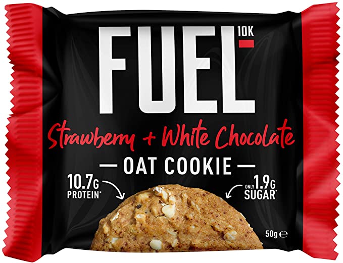 Fuel10k Strawberry and White Chocolate Oat Cookie 50g