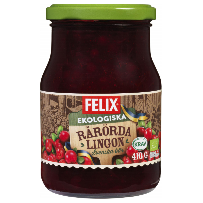 Eko Rårörda Lingon 410g - 33% rabatt