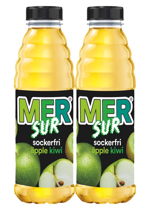 MER Äpple Kiwi Sockerfri - 50 cl x 2 st