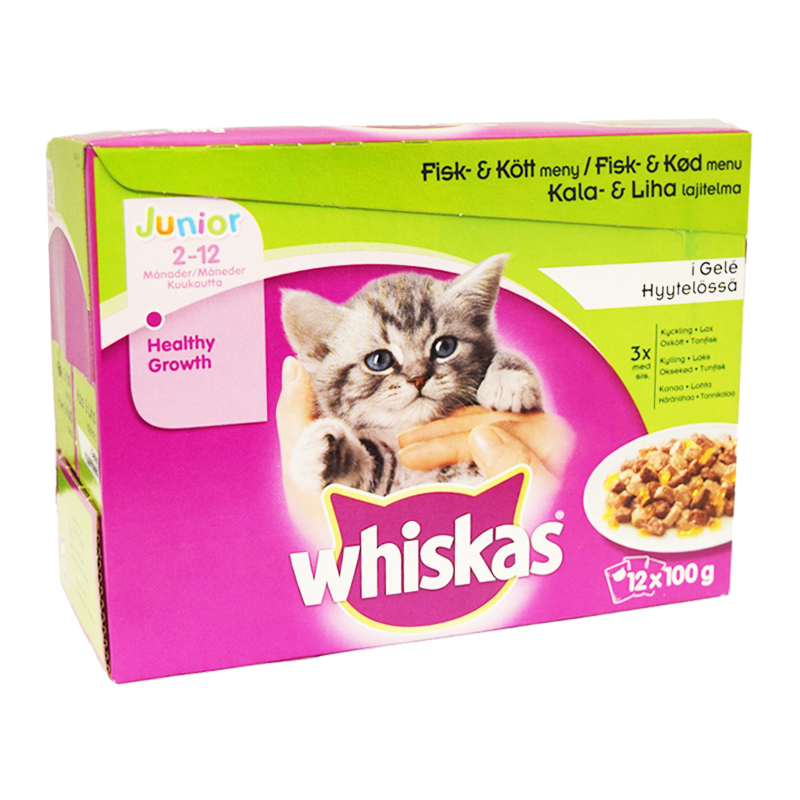Kattmat Fisk & Kött Meny Junior 12-pack - 22% rabatt