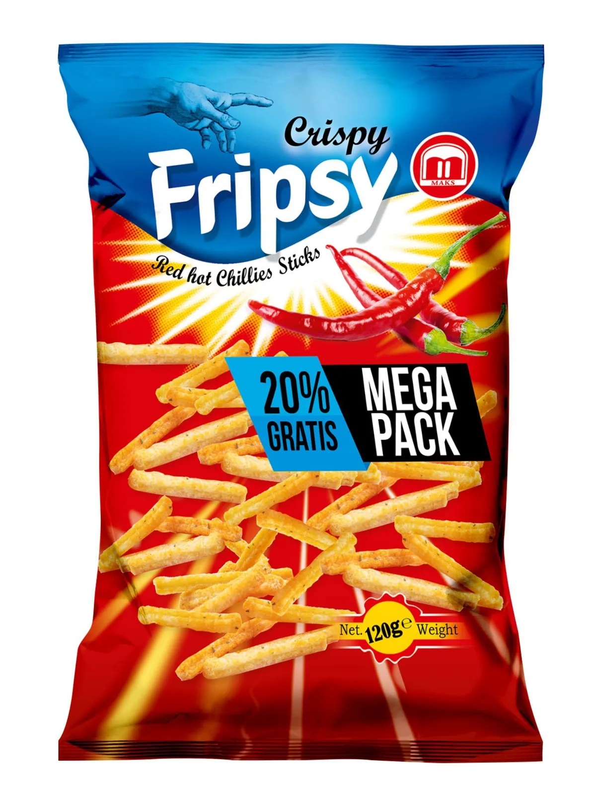 Crispy Fripsy Red Hot Chilli 120g