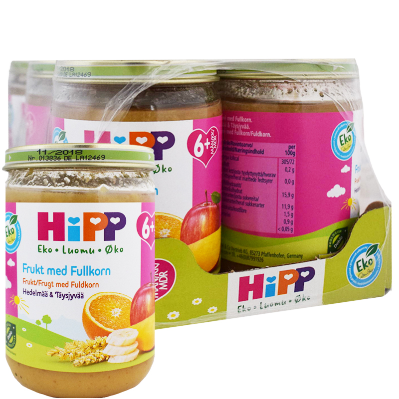 Eko Hel Låda Barnmat Frukt & Fullkorn 6 x 190g - 40% rabatt