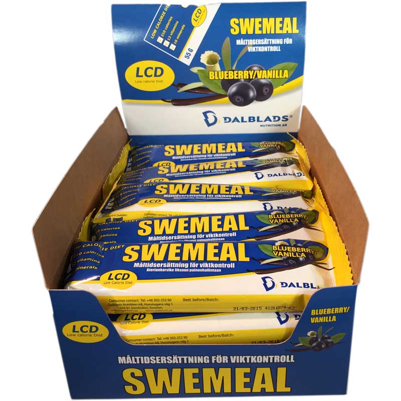 20-pack Swemeal Blåbär/vanilj - 75% rabatt