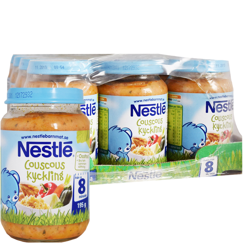 Hel Låda Barnmat Couscous & Kyckling 12 x 195g - 23% rabatt