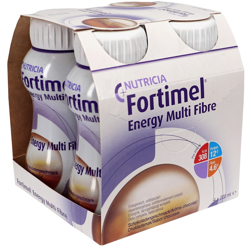 Fortimel Energy Multi Fibre Choklad 4 x 200 ml - 48% rabatt