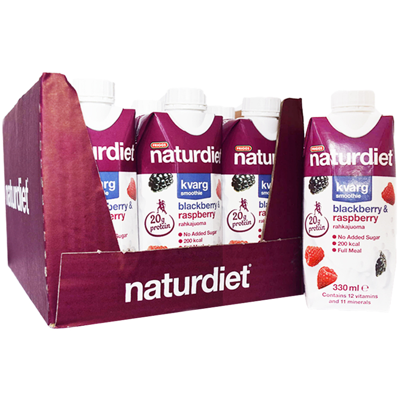 Hel Låda Kvargsmoothie Björnbär 12 x 330ml - 42% rabatt