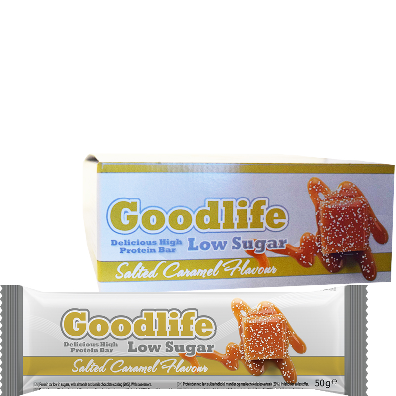 Hel Låda Proteinbars "Salted Caramel" 15 x 50g - 32% rabatt