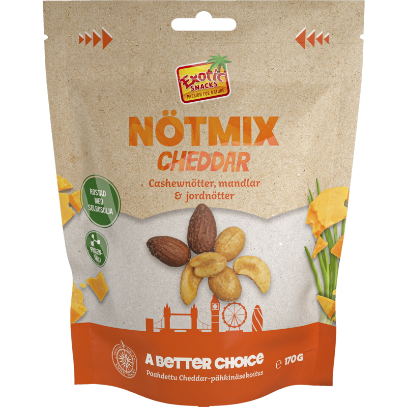 Nötmix Cheddar - 36% rabatt