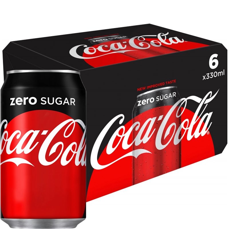 Läsk "Coca Cola Zero" 6 x 330ml - 31% rabatt