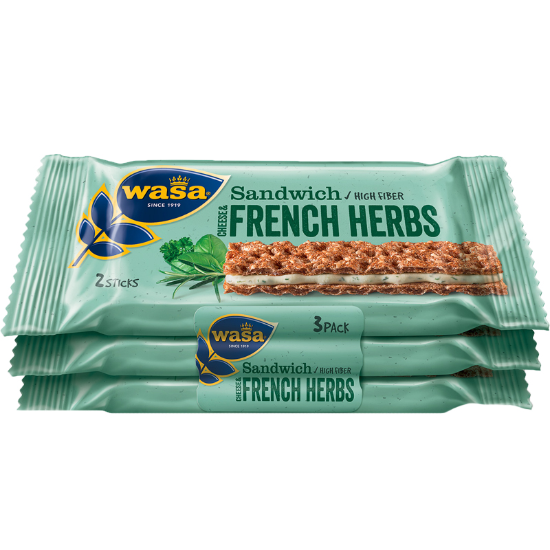 Wasa Sandwich Ost och Franska Örter 3-pack - 54% rabatt