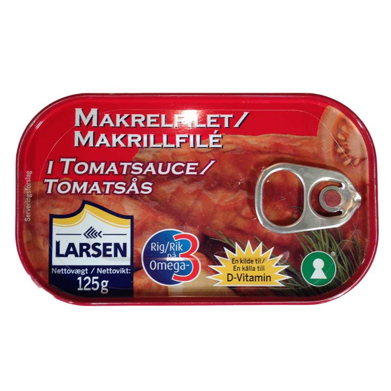 Makrillfilé i tomatsås nyckelhålsmärkt - 33% rabatt