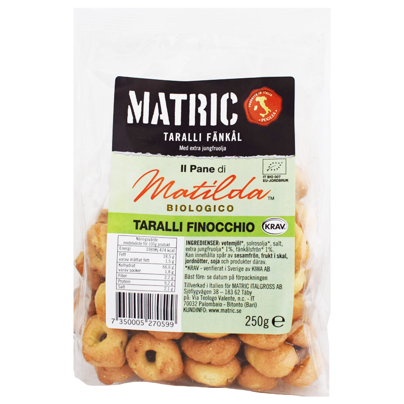 Tilltugg "Taralli" Fänkål 250g - 74% rabatt
