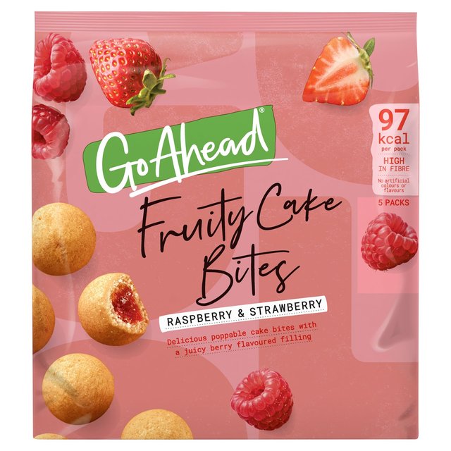 Go Ahead Fruity Cake Bites Raspberry & Strawberry 136g